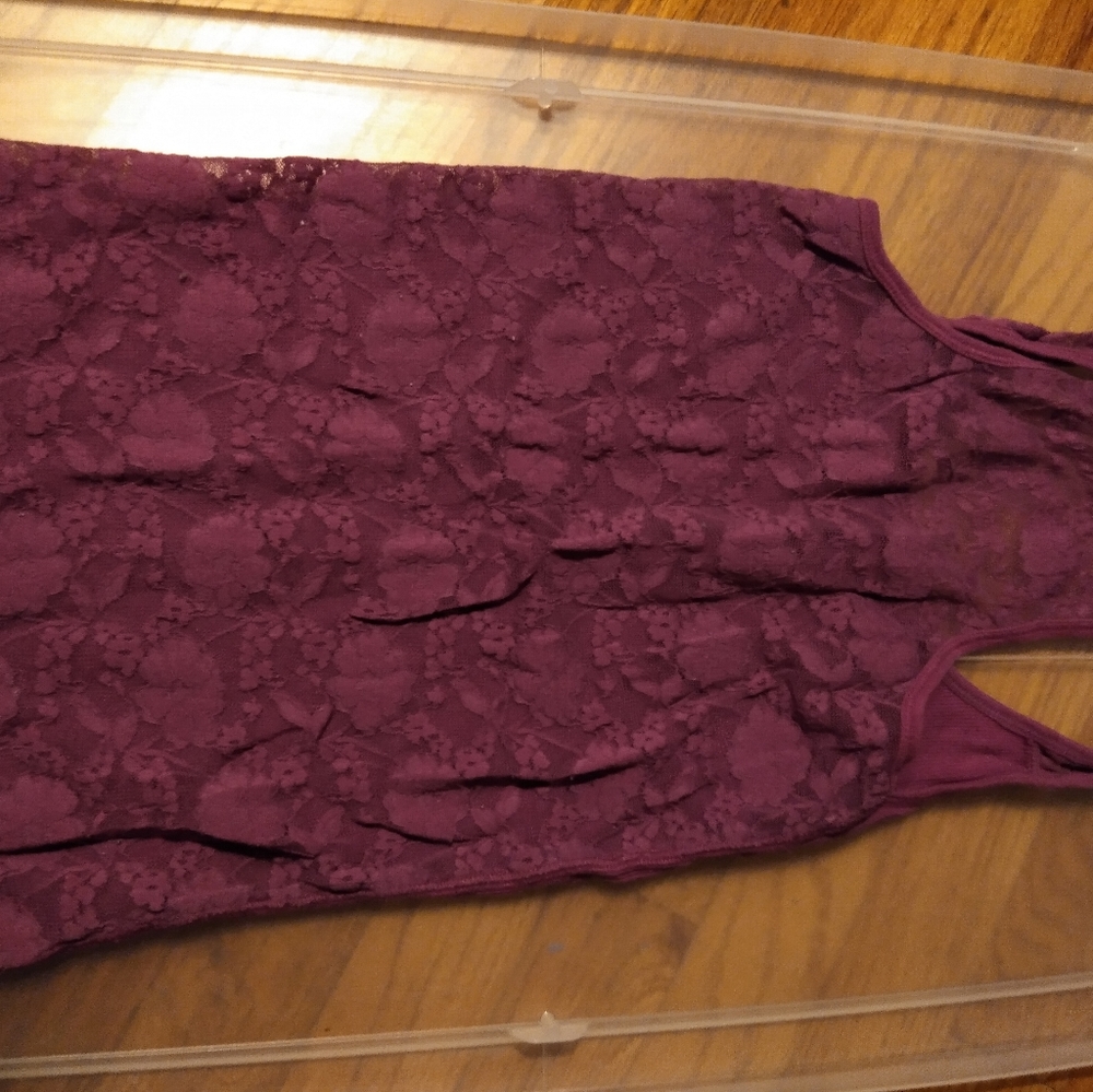 Purple razor back tank